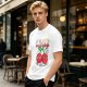 Olive Graphic T-Shirt With I HATE mood swings Cherry Print