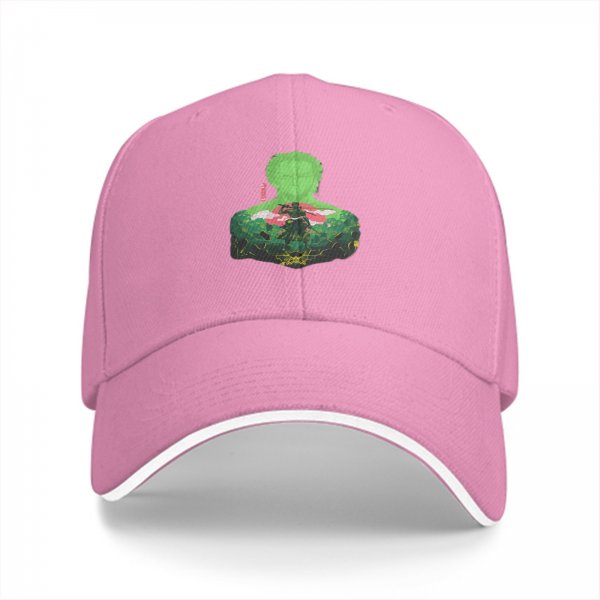 Black Baseball Cap With Green Silhouette Art Print