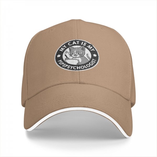 My Cat Is My Pspspsychologist Black Baseball Cap