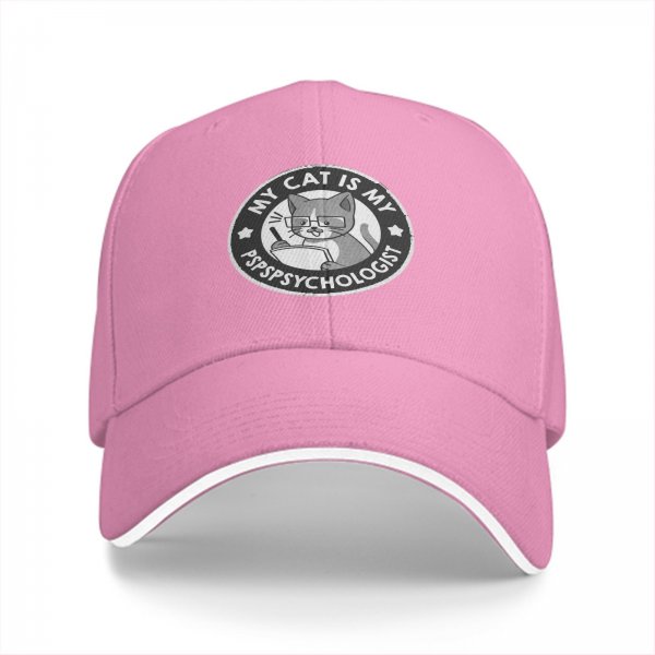My Cat Is My Pspspsychologist Black Baseball Cap