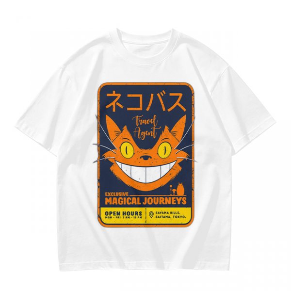 Magical Cat Bus Travel Agent Graphic T-Shirt Design