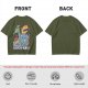Olive Dungeons & Dinosaurs Graphic T-Shirt with Fantasy Dinosaur Art