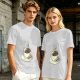 Olive T-Shirt With Hot Cocoa Cup And Marshmallows Graphic Print
