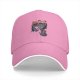 Black baseball cap with 'My First Catnip' and cat graphic print