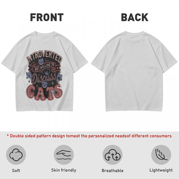 Introverted But Willing To Discuss Cats Graphic T-Shirt