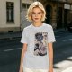 Olive T-Shirt with Japanese Ukiyo-e Dragon and Wave Print