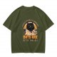 Olive green t-shirt with scientifically proven cats are better than you cat scientist print