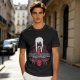 Olive graphic tee with dark fantasy character and tour print