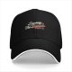 Black baseball cap with 'Living The Dream Plan B' graphic print