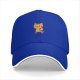 Black Baseball Cap With Cute Orange Cartoon Cat Graphic