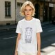 Olive T-Shirt With Cute White Cat 'I Am The Prettiest Flower' Print