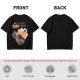 Oversized olive t-shirt with raccoon drinking beer graphic