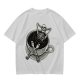 Olive T-shirt with skeleton relaxing in coffee cup graphic
