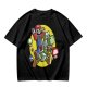 Olive T-shirt with Block Style Mario Riding Yoshi and Mushroom Graphics