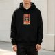 Black Hoodie With Raccoon Devil Tarot Card Graphic Print