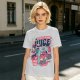 Olive t-shirt with retro hot juice devil graphic print