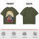 Capybara Camping Tent Full Moon Graphic T-Shirt
