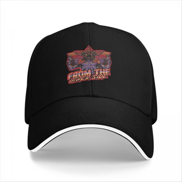 Black baseball cap with Stranger Things Demogorgon 'From The Other Side' print
