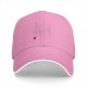 Black Baseball Cap with Small Red Logo and White Brim Trim