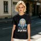 Olive green t-shirt with Appa graphic and 'yip yip travel' text