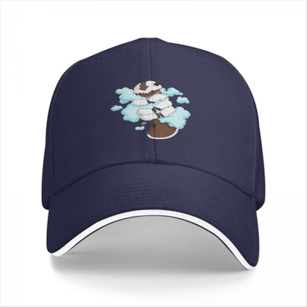 Black Baseball Cap With Appa From Avatar The Last Airbender Cloud Print