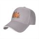 Black baseball cap with sleeping dragon and pizza food art print