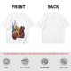 Olive T-Shirt With Cartoon Robot And Winged Vehicle Graphic
