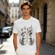 Olive T-Shirt With Two Sleepy Sky Bison Character Prints