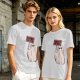 Olive T-Shirt With Ghost Holding 'Haunt The Rich' Protest Sign
