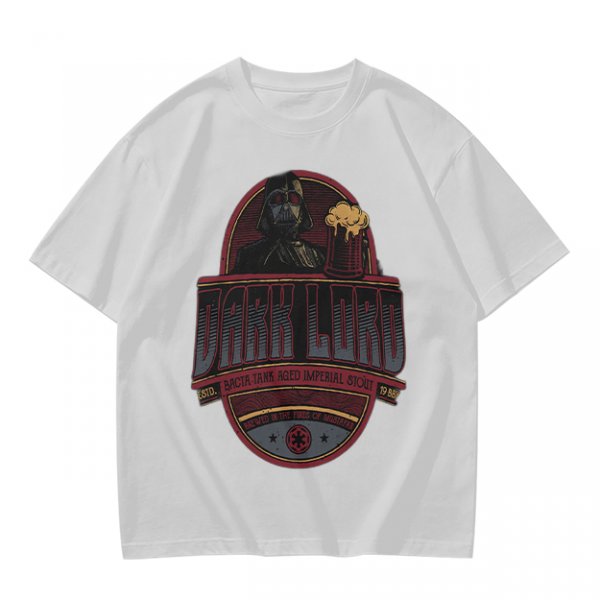 Olive Green T-Shirt with Dark Lord Darth Vader Beer Graphic