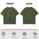 Olive t-shirt with 'Pray for the Great Old Dice' cosmic horror print