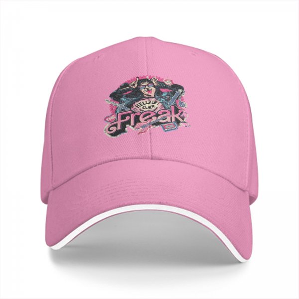 Black baseball cap with Hellfire Club The Freak graphic print