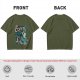 Olive t-shirt with mermaid coffee print 'Coffee Because Luring Sailors Takes Energy'