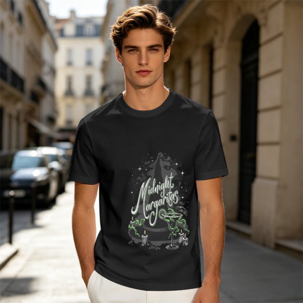 Midnight Margaritas Witch Themed Graphic T-Shirt
