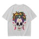 Olive T-Shirt with Day of the Dead Sugar Skull and Taco Food Art
