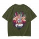 Olive T-Shirt Featuring Fantasy Warrior Princess With Sword Art