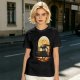 Olive T-Shirt With Dragon Silhouette Full Moon Graphic Print