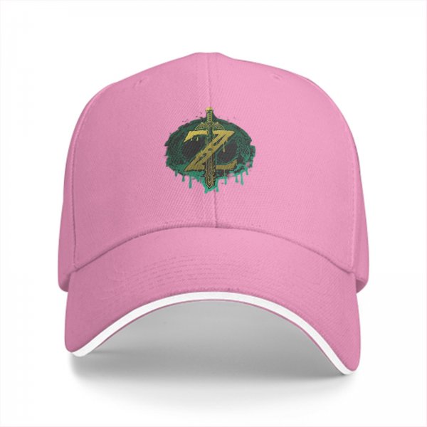 Black Baseball Cap With Zelda Tears Of The Kingdom Inspired Print
