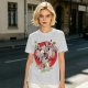 Olive T-shirt with Ghostbusters parody female character graphic print