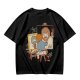 Olive Green T-Shirt With Cartoon Artist Painting Self Portrait Artwork