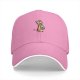Black baseball cap with cute giraffe holding stack of books