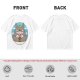 Olive Green T-Shirt with Totoro Holding Piranha Plant Print