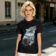 Olive T-Shirt With Howling Wolf Silhouette Winter Fantasy Art Print