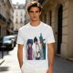 Anime Character Graphic Olive Green T-Shirt