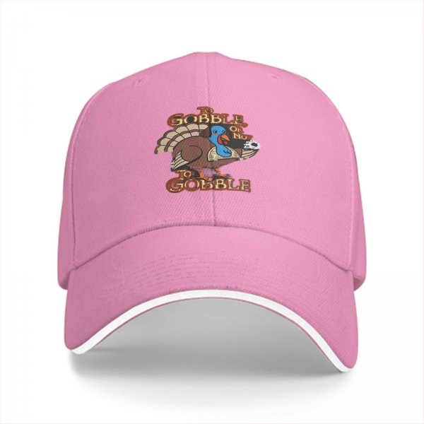 Black baseball cap with 'To Gobble Or No To Gobble' turkey graphic