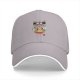 Black baseball cap with ninja cat eating ramen graphic