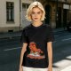 Olive T-shirt with Relaxed Cartoon Chili Pepper Wearing Sunglasses and Peppers Text