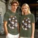 Olive T-Shirt With Cute S'mores Cat Graphic Design