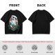 Olive T-Shirt With Sailor Cat Tattooed Pipe Design