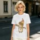 Olive T-Shirt With Surprised Burning Marshmallow Graphic